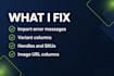 clean and fix your CSV for shopify product import