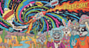 draw psychedelic illustration with retro comic art style
