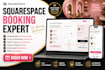 squarespace booking system setup for beauty salons