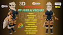 create custom vrchat avatar, vtuber, furry anime and 3d character model
