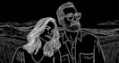 create custom black and white line art illustration