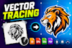 do anything in adobe illustrator, redraw image, logo, vector art illustration