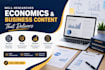 create economics and business blogs and articles