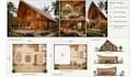do 3d bamboo house modeling and rendering design
