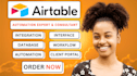 setup airtable database, airtable automation, softr client portal and web app