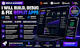 build replit ai apps, debug replit projects, fix bugs and develop saas mvps