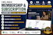 build subscription website membership website with memberpress