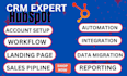 setup hubspot CRM automation, workflows, pipelines and integrations