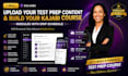 upload test prep content and build kajabi course modules with drip schedule
