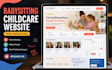 design babysitting childcare booking website