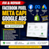fix facebook pixel meta capi google ads tracking issues on shopify