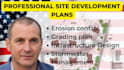 site grading plan using autocad, site plan, drainage plan, utility plan