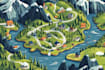 design vector or isometric map illustration