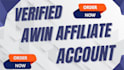 create verified awin affiliate account