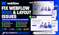 fix webflow website bugs webflow website layout issues webflow templates edit