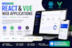 develop responsive react and vue web applications