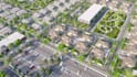 render proposed masterplan drawing, housing community design, proposal site plan