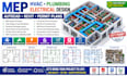 create mep hvac plumbing electrical autocad permit plan design