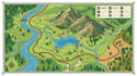 illustrate custom park map hiking map and outdoor adventure location map