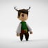 create a low poly chibi 3d character
