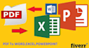 convert PDF into ms excel,  sheet, ms word,  docs