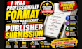 professionally format manuscript for publisher submission