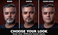 create realistic beard and clean shave previews with same face