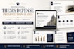 design a modern academic powerpoint for thesis and dissertation defense