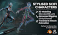 do 3d low poly character modeling rigging animation in blender zbrush game asset