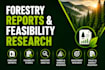 prepare forestry reports and feasibility research