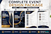 do editable canva event program booklet conference agenda and flyer template