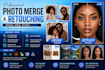 merge, edit, and realistically retouch your photos