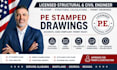 provide permit drawing with licensed engineer pe stamp florida washington