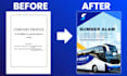 professionally format and redesign your word document
