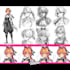character sheet in anime style