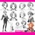 draw anime character sheet for you