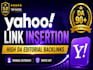 do yahoo link insertion and brand mentions in existing yahoo articles