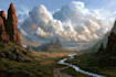 fantasy concept landscape illustrations