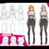 draw anime art character sheet