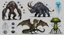 make fantasy art creatures for concept art