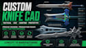 create custom knife design, tactical cad and blade concept for manufacturing