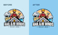 do manual vector tracing redraw logo to vector and vectorize image
