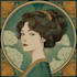 create illustrations in art nouveau style
