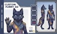 create 3d furry vtuber model, vroid avatar, and anime character with rigging