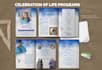 design modern funeral obituary program, celebration of life program