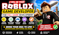 be your roblox game developer for full game development