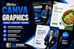 design professional social media posts and canva graphics