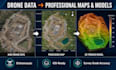 create professional aerial maps, 3d models  gis analysis from drone data