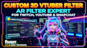 create custom 3d vtuber ar filter in lens studio