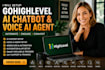 setup gohighlevel ai chatbot go high level voice ai agent chat bot workflow ghl